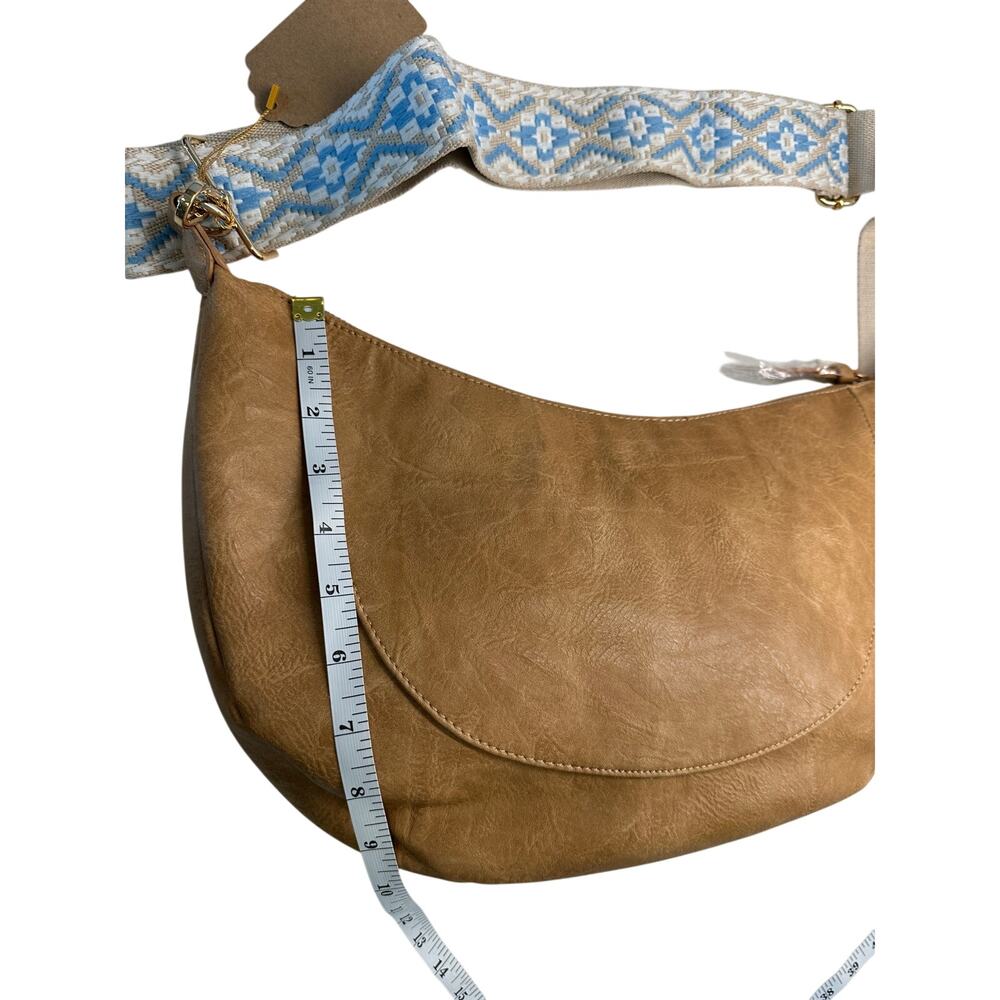 Shiraleah Alexia Camel Vegan Leather Bag w Aztec Strap NWT - Picture 4 of 7